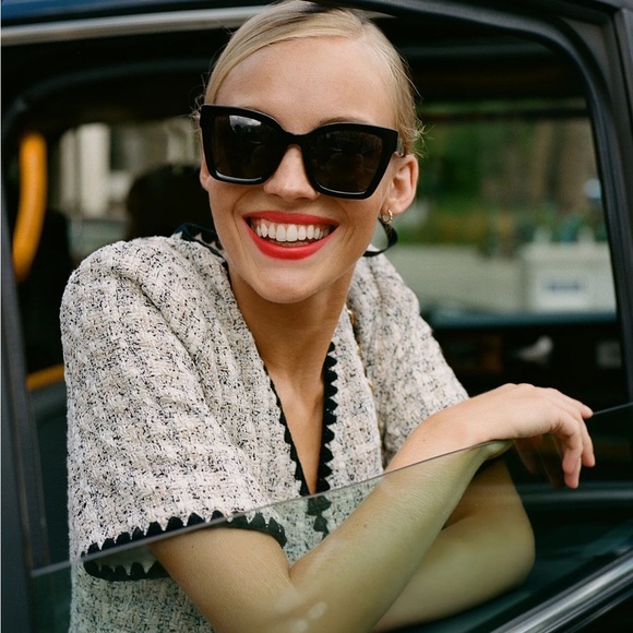 Tuckernuck Pomander Place White Tweed Josephine Dress szS - Picture 2 of 8